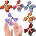 1/5PCS Flying Magic Butterfly Toy Creative Fancy Kids Magic Prop Rubber Band Power Surprise Birthday Wedding Gift Random Style. 