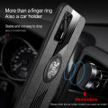 Lenuo For Realme GT Case Luxury Bracket Ring Phone Case Soft TPU Leather Back Cover. 