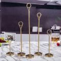 Paper Stand Cute Stainless Steel Round Photo Clip DIY Durable Table Number Holder Elegant Multiple Uses Reserved Card Holder Restaurant Table. 