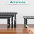Multi-use Adjustable Computer Monitor Stand Metal with Storage Drawer Laptop Cooling Bracket Heightening Storage Rack. 