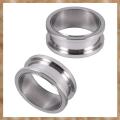 Kqueebee 1 Pair Screw Fit Stainless Steel Ear Plugs Rings Flesh Tunnels Piercing Jewelry Steel Color, 22mm. 