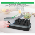 Electric Knife Sharpener- Knife Sharpeners, 3-Stage, Grey EU Plug. 