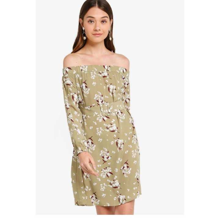 Zalora Green Off Shoulder Dress | Daraz.com.np
