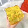 Blocks Shape Coin Box Kids Money Bank Transparent Stackable Storage Box Toy Gift for Children Coin Piggy Bank Money Saving Box Huiye. 