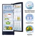 SAMSUNG RR20C2Z226U/IM 192 Litres Single Door Refrigerator with Stylish Grande Design (Flower Pattern Blue). 