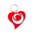 Heart Shaped Key Ring Double Side Rubber Key Chain Keyring Love Shape. 