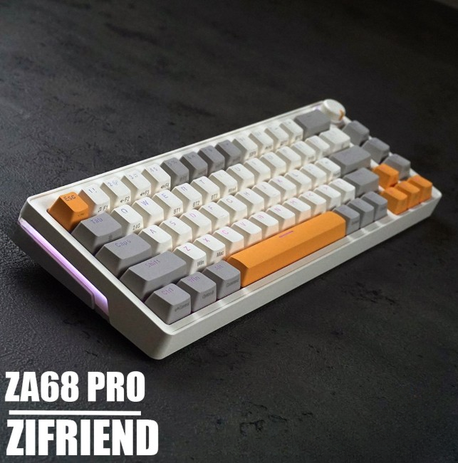 Zifriend ZA68 Pro RGB Tri Mode Wireless Bluetooth Hot Swappable ...
