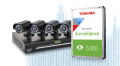 TOSHIBA Surveillance HDD S300 Surveillance Hard Drives  4TB support up to 32 high Resolution Cameras Compatible with DVR, NVR, Video Servers and Video Management Systems. 