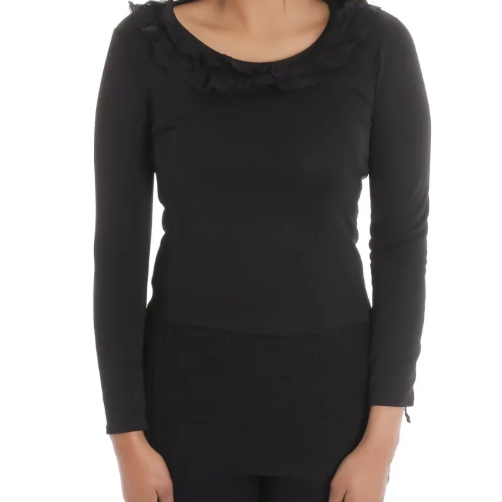 Black%20Ruffle%20Design%20Neck%20Sweater%20For%20Women%20-%20Image%205