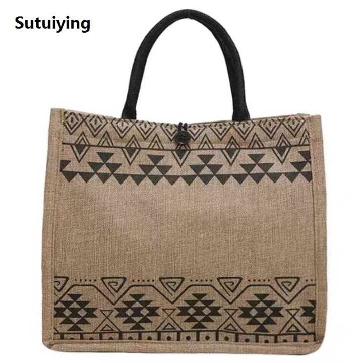 Sutuiying%20New%20Large%20Capacity%20Solid%20Color%20Linen%20Handheld%20Fashion%20Commuter%20Hot%20Selling%20Tote%20Women's%20Bag%20GJCUTE%20%7C%20Fashion%20New%20Design%20hand%20bag%20-%20Image%203