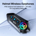 2025 NEW Y12 Motorcycle Helmet Headset Bluetooth 5.4 Motorcycle Wireless Hands-on Talking Headset Waterproof Moto Headphone. 