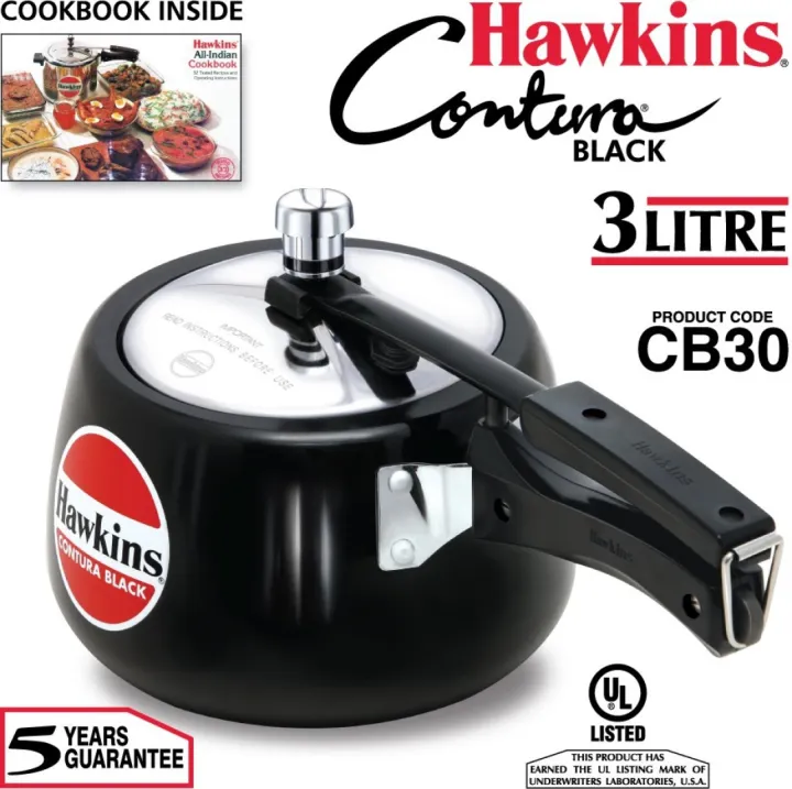 Hawkins%20CB30%20Contura%20Hard%20AnoHawkins%20Contura%20Black%20%20Pressure%20Cooker%20(CB30)%203%20L%20Capacity%20(Hard%20Anodized)dised%20Black%20Pressure%20Cooker-%203.0%20Ltrs%20-%20Image%202