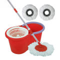 360° Floor Magic Spin Mop Bucket Set Microfiber Rotating Dry Heads. 