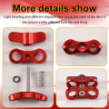 Kqueebee Camera Accessory Diving Lights Ball Butterfly Clip Arm Clamp Mount Aluminum For Hero 3+/4/5 Gitup SJ6000 Camera Red. 