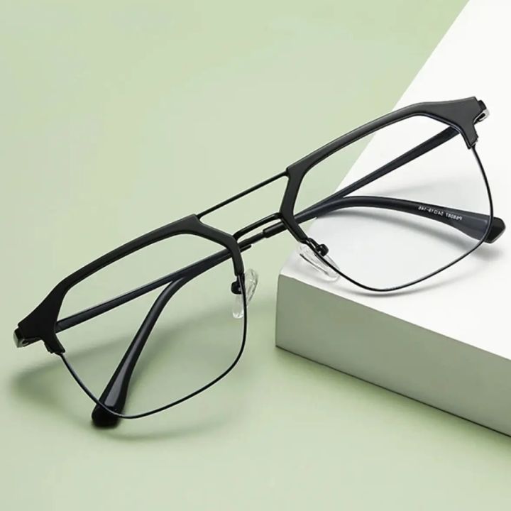 Blue%20Ray%20Cut%20&%20Changeable%20Glass%20Using%20Mobile%20TV%20And%20Laptop%20Black%20Metal%20Frame%20Glass%20For%20Men%20-%20Image%202
