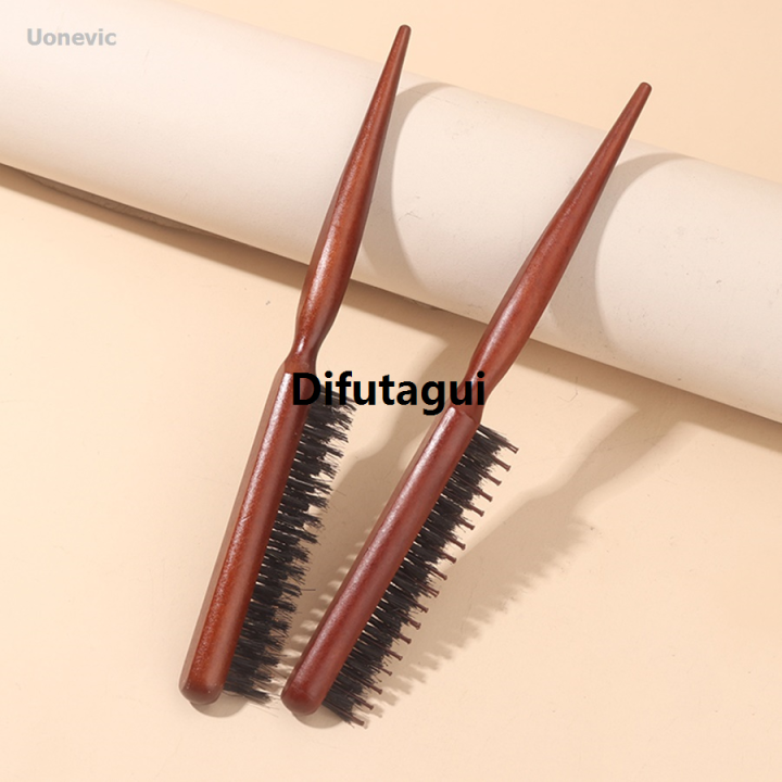 Difutagui%20Combing%20hair%20brush%20wild%20boar%201%20piece%20professional%20salon%20bristle%20New%20style%20wooden%20fine%20tooth%20comb%20hair%20styling%20extension%20tool%20-%20Image%203