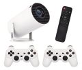 3D Game Projector 2-in-1 Controller Gamepad Playstore Access 4K Portable Home Cinema & Outdoor Projector. 