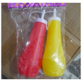 Set of Two Plastic Ketchup Squeeze Sauce and Spice Bottle. 