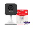 Ezviz H1C 1080P Smart Home 2mp WiFi Camera And Magnetic Base With Hixa 64 GB SD Card. 
