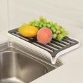 Kqueebee Plastic Dish Drainer Dryer Tray Large Sink Drying Rack Worktop Drain Rack Kitchen Water Filter Tray-White. 