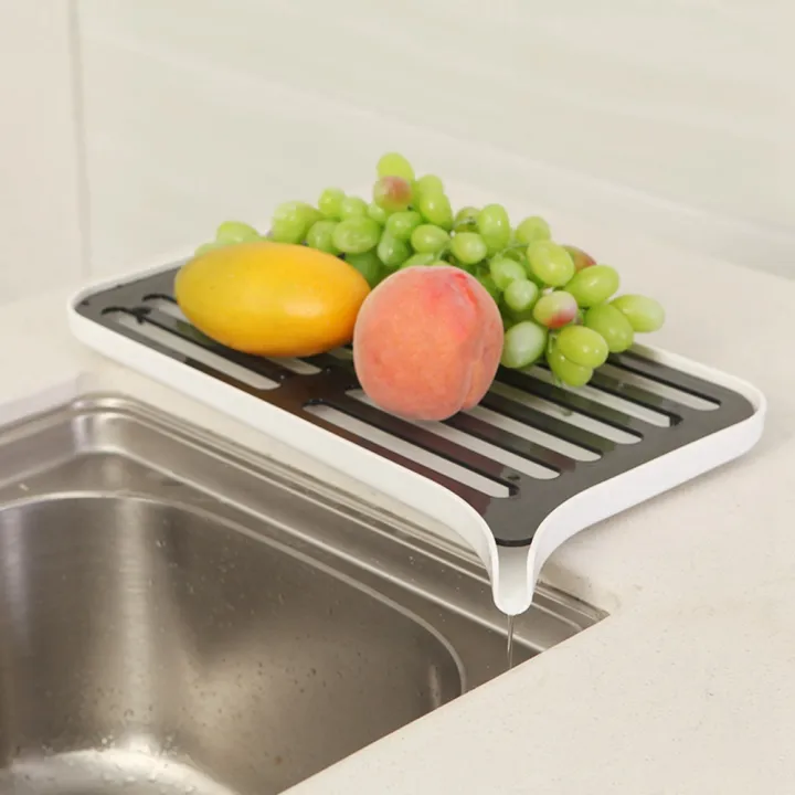 Kqueebee%20Plastic%20Dish%20Drainer%20Dryer%20Tray%20Large%20Sink%20Drying%20Rack%20Worktop%20Drain%20Rack%20Kitchen%20Water%20Filter%20Tray-White%20-%20Image%202