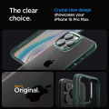 Transparent iPhone 14 Pro Max Back Case Cover, iPhone 14 Pro Max Cover with Camera Stainless Steel Metal Ring and Shockproof Bumper (Deep Purple). 