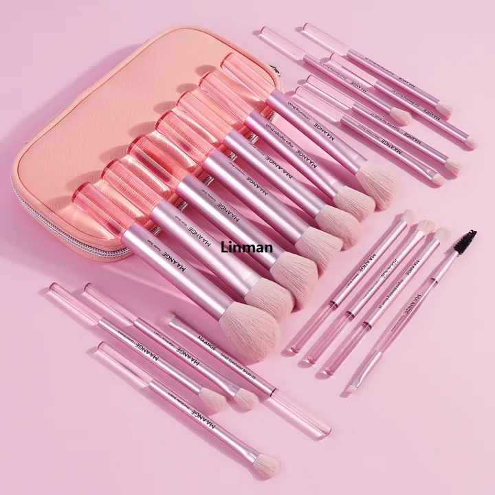 Linman%20Maange%2020pcs%20Travel%20Makeup%20Brushes%20Set%20Pro%20Kabuki%20Foundation%20ConceaLuxury%20ler%20Powder%20Blush%20Blending%20Face%20Eyeshadow%20Brush%20With%20Bag%20MAG52036F+SB%20-%20Image%202