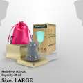 SMARTCUP (FDA Approved Medical Grade Menstrual Cup) ( LARGE / 30 ML /TRANSPARENT/SCL-203). 