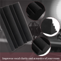 4 Pcs Corner Bass Trap Acoustic Panel Studio Sound Absorption Foam 12*12*24cm. 