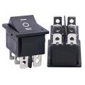6 Pin Switch AC 250V/16A 125V/20A ON/Off/ON DPDT 6 Pin Latching Rocker Switch 5 A Two Way 4 Pcs. 