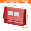5Pack A4 Plastic File Wallet Envelope Expanding File Folder. 