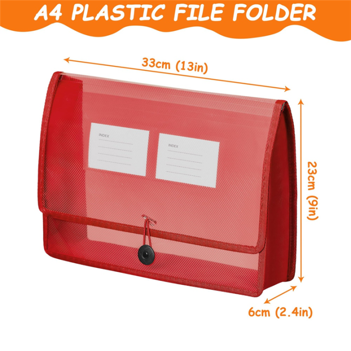 5Pack%20A4%20Plastic%20File%20Wallet%20Envelope%20Expanding%20File%20Folder%20-%20Image%202