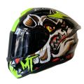 MT Targo Pro Crazy Dog G3 Gloss Fluor Yellow Full Face Motorcycle Helmet By Moto World Nepal. 