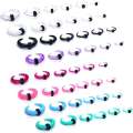 Florideco 4G-14G Acrylic Ring Septum Gauge Kit Piercing Jewelry for Stretching Pierced Nose Ear. 