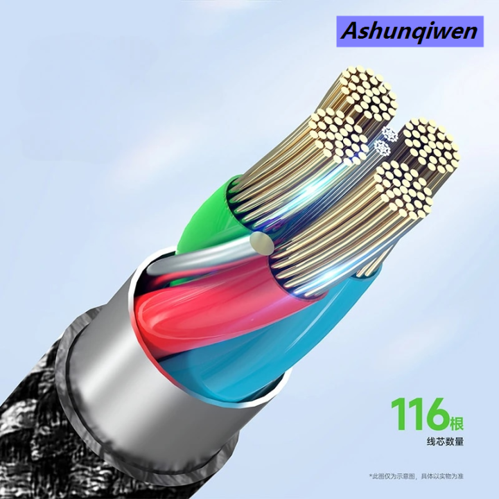 Ashunqiwen%20PD65W%20Fast%20Charge%20Cable,%20Type-C%20to%20Type-C,%201m,%20Transparent%20and%20Black%20Braided%20Data%20Cable%20for%20mobile%20phone%20tablet%20Android%20charger%20-%20Image%205