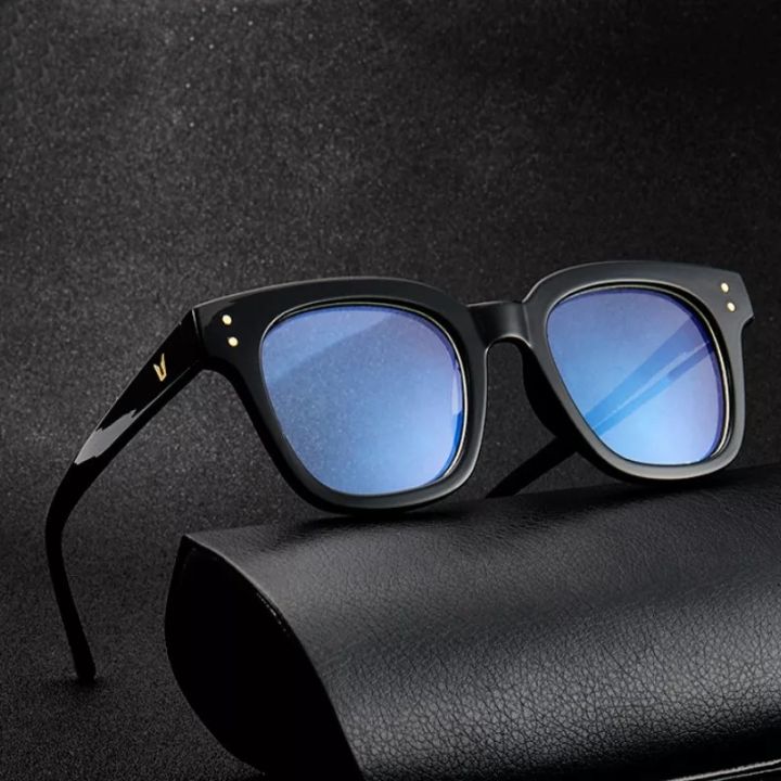 Blue Ray Cut Black Wayfarer Square Glasses For Unisex