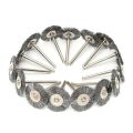 45-Pieces Stainless Steel Wire Brush Wheel Set 1/8'' Shank Wire Brush 10/15/25mm Diameter Brush Wheel for Polishing Grinding. 