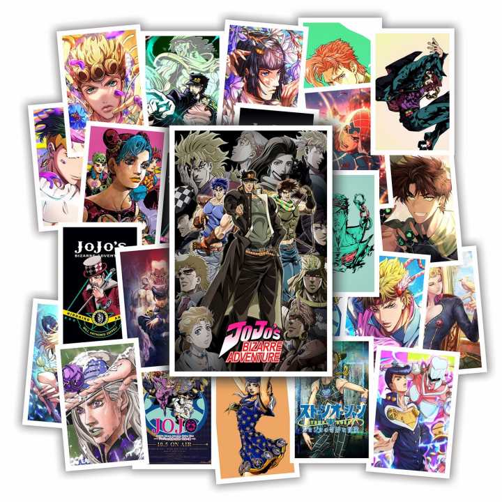 KYVOR Jojo's Bizarre Adventure Anime Collectible Sticker Pack of 25pcs (9cm x 6cm)