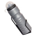 Grey Plastic Plain Design Cycling Water Bootle 750ml With Holder. 