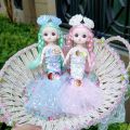 Fashion BJD Mermaid Bjd Mermaid Doll Toy Joint Movable Dress-up Toy Bjd Princess Mermaid Doll with Sequin Clothes Detachable BJD 13 Joints Movable Doll Toy for Kid. 
