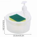 2 In 1 Dish Washing Sponge Holder Liquid Soap Pump Dispenser. 