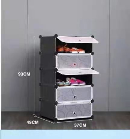 5 Cabinet Portable Shoe Rack-Black | Daraz.com.np