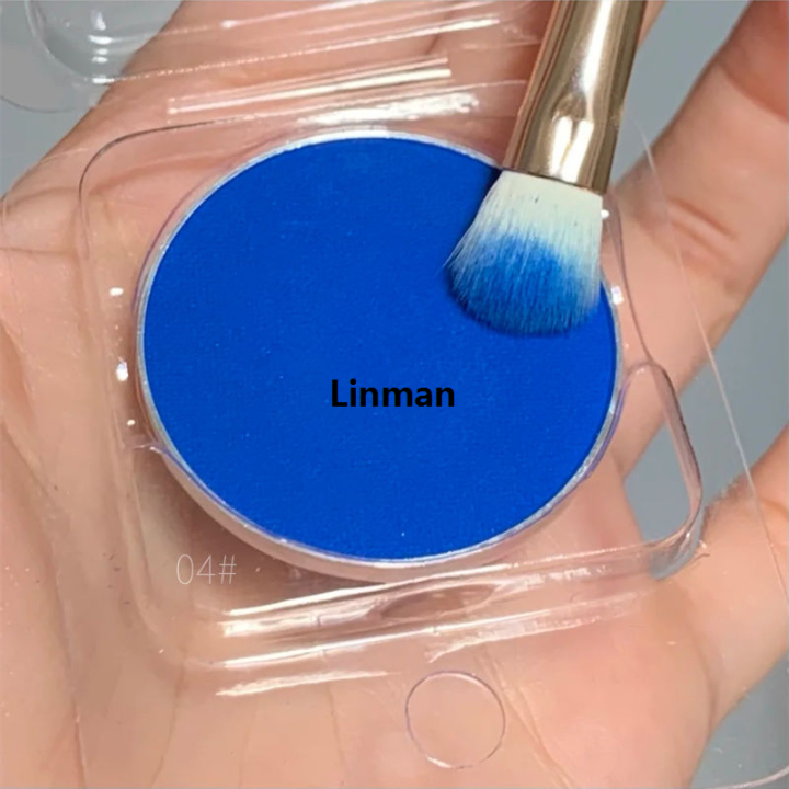 Linman Linman Portable Color Klein Blue Eye Shadow Monochromatic LakPrLuxury ofesional e Blue Pure Blue Eye Shadow Disc Pallete of Eyeshadows