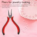 OUMERY 1 Pack 45 Steel Jewelry Bead Crimper Tools Crimping Press Plier for Jewelry Making Red. 