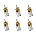 6X JA12-N20 Model DC 12V 100RPM Torque Mini Motor Silver+Gold. 