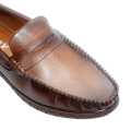 Brown None Lace Loafer  Formal Leather Shoes For Boys. 