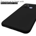 Redmi 12C / Poco C55 Back Cover Soft Matte Liquid Silicone TPU | Camera Protection | Shockproof Slim Back Case for Redmi 12C / Poco C55 (Black). 