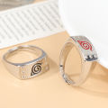 Leaf Ring Konoha Uzumaki Symbal Logo Sign Sasuke Itachi Ninja Fashion Metal Anime Jewelry Cosplay Naruto Ring Open Adjustable Ring WANNA. 