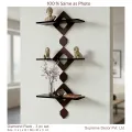 Formica Laminated - Diamond Shaped Best Wall rack Design - 3 pc Set - By Supreme Decor. 