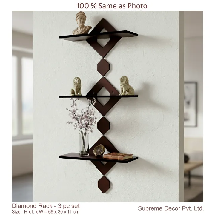 Formica%20Laminated%20-%20Diamond%20Shaped%20Best%20Wall%20rack%20Design%20-%203%20pc%20Set%20-%20By%20Supreme%20Decor%20-%20Image%204